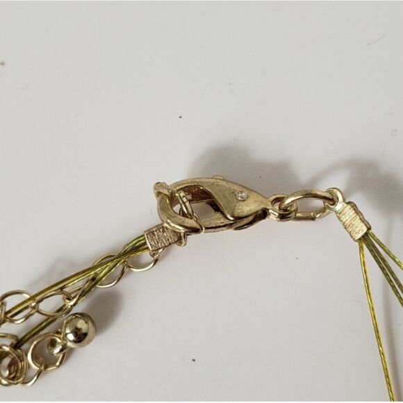 MULTI-STRAND Glass Beaded Wire Necklace - Picture 6 of 8